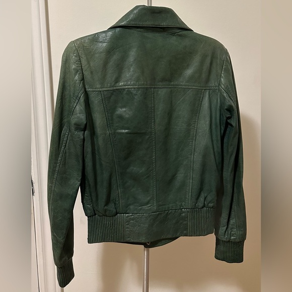 Esprit green leather jacket - Picture 2 of 4